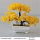 thumbnail image 4 of 2Pcs Artificial Plant Bonsai Plastic Small Tree Pot Plant Flower Potted Ornaments for Home Room Table, 4 of 5