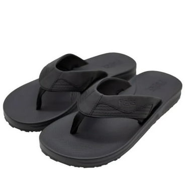 Flojos Men's Flip Flops Thongs Sandals (Black, Size 12)