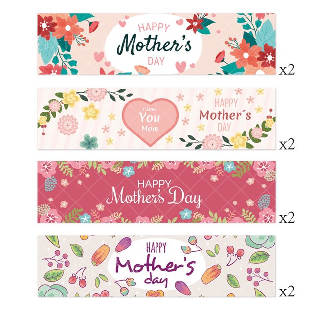 Pegatinas para decoración de botellas de agua para el Día de la Madre, 8 unidades