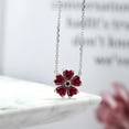 thumbnail image 4 of Gem Stone King 925 Sterling Silver Red Created Ruby and Black Diamond Pendant Necklace for Women (4.84 Cttw, Heart Shape 6MM, with 18 inch Chain), 4 of 4