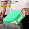 thumbnail image 6 of Microwave Safe Flip Top Lunch Box | Portable Food Grade Plastic Bento Box with Compartments | Leakproof Sealed | 6.77x6.61x2.48 in | Dishwasher Safe | 2 Pack | Blue Pink Green, 6 of 6