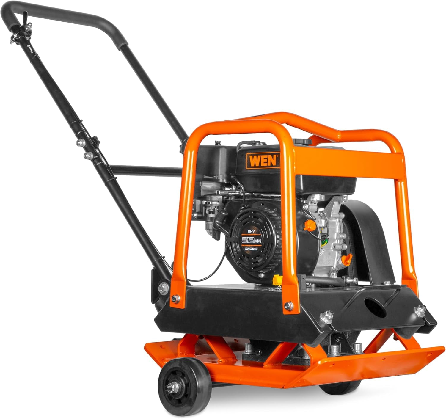 WEN Plate Compactor, 7HP, 212cc, with Wheel Kit and 4496-Pound Compaction Force (56012)