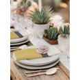 thumbnail image 5 of Yellow Morocco Cloth Napkins Set of 6 Reusable Dinner Napkins, Geometric Grey Stripes Modern Cocktail Napkin Washable Table Napkins for Wedding/Holiday Party/Baby Shower 20"x20", 5 of 7