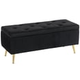 thumbnail image 1 of HOMCOM Storage Ottoman Bench with Steel Legs, 43 Inch Large Storage Chest, 1 of 10