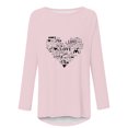 thumbnail image 4 of Promotions d'Été! Aqestyerly Pull Décontracté Imprimé pour Femmes Saint-Valentin Manches Longues Col Rond, 4 of 4