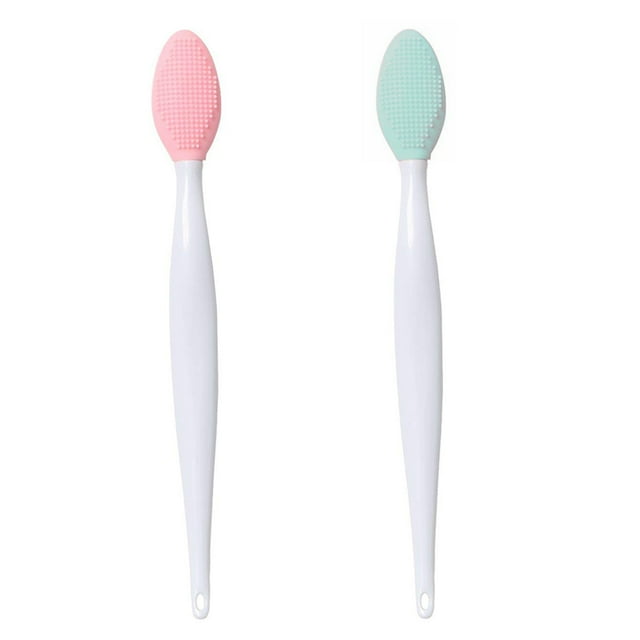 Cepillo exfoliador de labios, herramienta de cepillo de labios, cepillo de silicona de doble cara, cepillo exfoliante de labios seco, cepillo exfoliante de labios, exfoliante de labios Levamdar CPB-DE-SSW147-1