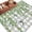 SpringGreen LightGrey, variant on Spring Botanical 2'x6' Runner Rugs for Hallway Kitchen Bedside Non Slip Washable, Watercolor Leaves Flowers Birds Country Entryway Rug Runners with Rubber Backing, Long Carpet Runner for Laundry Room