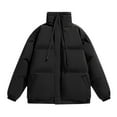 thumbnail image 1 of Veste Homme Couleur Unie Hiver Col Montant Ample Chaude Polyvalente Décontractée Confortable Tendance Commerce Extérieur, 1 of 3