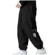 thumbnail image 2 of Pantalones largos para hombre, color liso, holgados, informales, con bolsillo, cordón ajustable, cintura elástica, pantalones deportivos de poliéster para hombre., 2 of 6