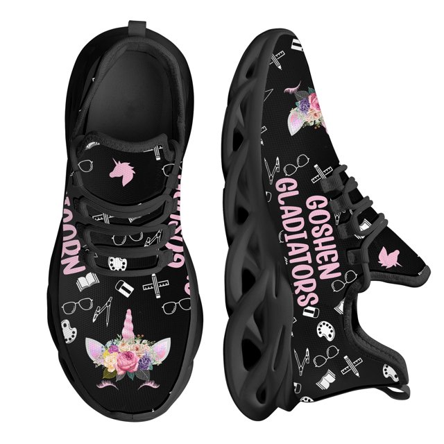 Teacher Principal Design Ladies Non-Slip Running Sneakers Eduional Tools Pattern Mesh Swing Shoes for Women Gifts