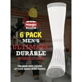 thumbnail image 6 of Wrangler Men's Ultimate Durable Work Socks, Crew Socks for Men, White, 6 Pack, 6 of 6