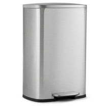 YYAo Trash and Recycling Bin, Kitchen Garbage Can Rubbish Bin,13.2 Gallon Stainless Steel Trash Garbage Can with Bucket