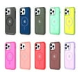 thumbnail image 4 of TECH CIRCLE Matte Case for Apple iPhone 14 6.1 inch (2022) ,Built in Magnet Compatible with MagSafe Charger,Anti-fall Translucent Frosted PC Magnetic Slim Fit TPU Border Phone Case,Pink, 4 of 9