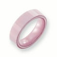 thumbnail image 1 of Ceramic Pink Faceted 6mm Polished Band Size 8.5, 1 of 1