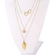 thumbnail image 5 of COLLAR TRIPLE CON PLUMA, ESTRELLA, AROS 14K dorado Unitalla, 5 of 5