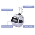 thumbnail image 4 of Holzlrgus Hand Tally Counter,4 Digit Display Clicker Counter Metal Mechanical Handheld Pitch Counter Clicker with Finger Ring for Row Sport Coach School Event - Silver, 4 of 6