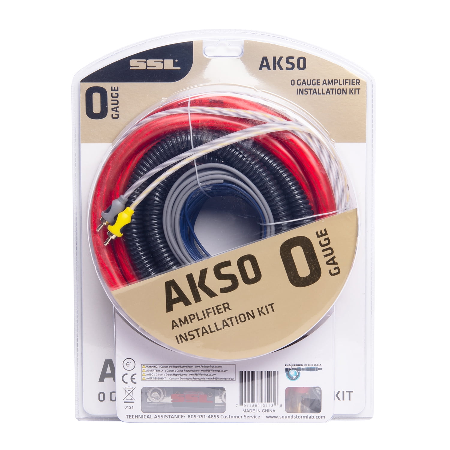 Sound Storm Laboratories AKS0 0 Gauge Amplifier Installation Wiring Kit