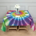 thumbnail image 3 of Rainbow Tie Dye Mandala Pattern Square Tablecloth,Waterproof Square Table Cover,Wipeable Spillproof Washable Table Cover for Home Kitchen Party Decor 42"X42"(107x107cm), 3 of 6