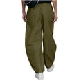 thumbnail image 7 of GUACER Womens Wide Leg Cargo Pants High Waisted Elastic Casual Trousers with Knee Detail Streetwear Fashion Pants, 7 of 7