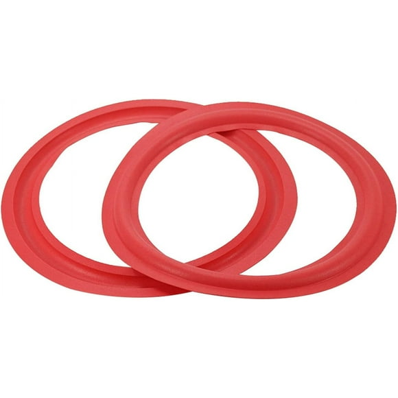 ORUYROP 2PCS Red Speaker Foam Surround Subwoofer 6.5 INCH 8 INCH 10 INCH 12 INCH Woofer Speaker Repair DIY Part Sponge Ring Side (Size : 10 INCH)
