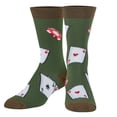 thumbnail image 4 of Crazy Socks, Funny Socks, Mens Womens, Graphic, Poker, Graphic Print Crew, Large, 4 of 6