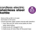 thumbnail image 5 of Salton Cordless Electric Kettle Stainless Steel JK1903 - Automatic Shut-Off - 1.7 L, 1500 W — Residential Use, Standard Application, 5 of 7