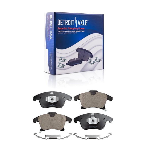Detroit Axle - Front Brake Pads for 2013-2020 Lincoln MKZ Ford Fusion 2019-2020 Police Responder Hybrid SSV Plug-In Hybrid Ceramic Brake Pads