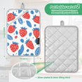 thumbnail image 6 of Yayeee Pot Holders Kitchen Heat Resistant with Pockets 7"x9.8" Cotton Oven Cooking Hot Pads, Playful Strawberries, 6 of 7