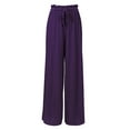 thumbnail image 3 of Made by Olivia Women's Wide Leg Chiffon Loose Pleated Palazzo Pants with Built-in Flexible Liner Shorts and Ribbon Tie Closure, 3 of 6