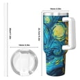 thumbnail image 4 of Daiia Starry Sunflower Dreamscape Printed 40 oz Tumbler with Handle,Ice Bully Insulated Tumbler 2 in 1 Lid Insulated Water Bottle Stainless Steel Travel Coffee Mug, 4 of 8