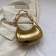 thumbnail image 5 of Bolso de hombro de moda Bolso de mensajero femenino de media luna de cuero de PU (Oro), 5 of 6