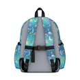 thumbnail image 3 of Colorful Fantasy Creatures UFO Pattern Cute School Backpack with Padded Back and Adjustable Shoulder Straps 13.4"x11"x4.7", 3 of 5