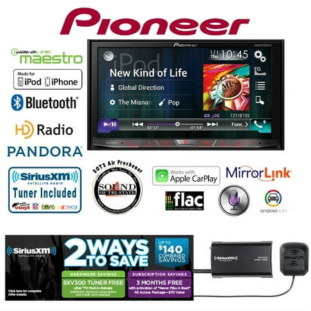 Pioneer AVH-4100NEX CD DVD Receiver w/ SXV300V1 SiriusXM Satellite Radio