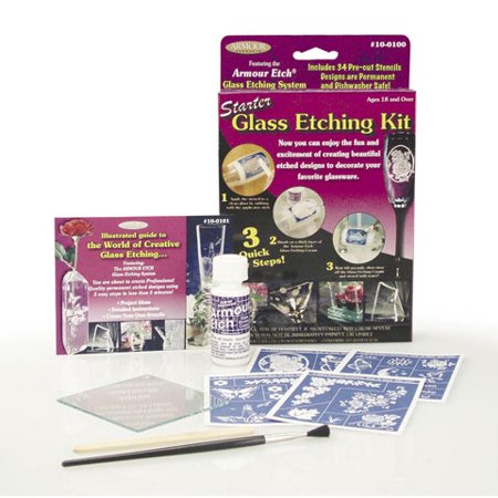 Starter Glass Etching Kit - 39 pieces (Best Glass Etching Kit)