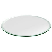 34 Inch Round Glass Table Top - 1/4" Thick - Tempered - Bevel Polish Edge | By Dulles Glass