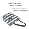thumbnail image 3 of FORMRS Womens Canvas Tote Bag with Zipper Inner Pocket Shoulder Handbag, Dark Sharks, 3 of 7