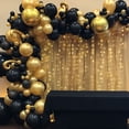 thumbnail image 5 of Metallic Gold and Silver Black Balloon Garland Arch Kit for Wedding Graduation Birthday and Picnic Party Decorations (set57,Other), 5 of 7
