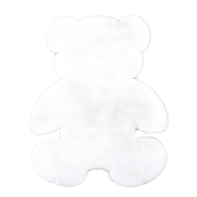 Decoración de la Sala de Estar Imitación de Lana Alfombra Acogedora de Peluche Alfombra de Pelo Largo, Alfombra de Piso de Dormitorio de 31.5x23.62In Y Alfombra Al Lado de la Cama