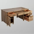 thumbnail image 5 of Saint Birch SBOF1601PDRO Saint Birch Cambridge Rustic Oak Pedestal Desk, 5 of 10