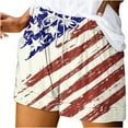 thumbnail image 5 of Edvintorg 4Th Of July shorts womens Women's Summer Independence Day Printed Multi Pocket Lace Up Shorts Pants Casual beach shorts Beige L, 5 of 6