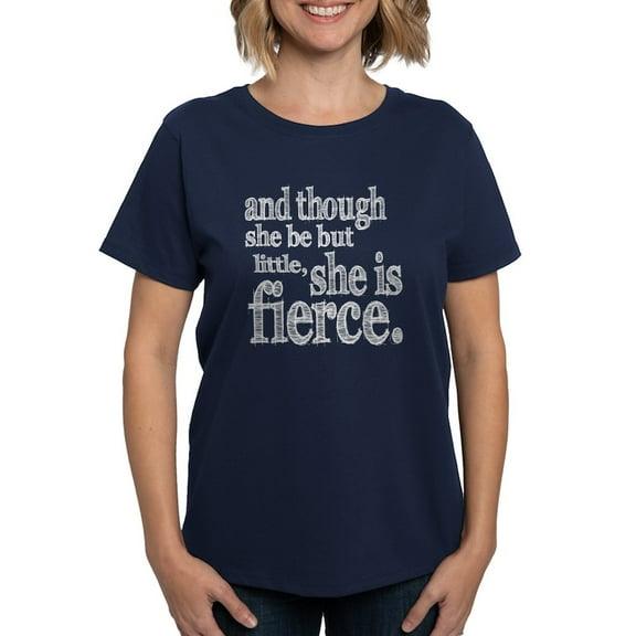 CafePress - She Is Fierce Shakespeare Women's Dark T Shirt - Women's Traditional Fit Dark T-Shirt