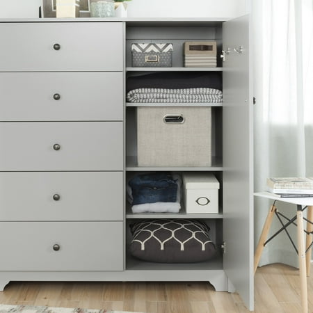 South Shore Vito Door Chest with 5 Drawers, Multiple