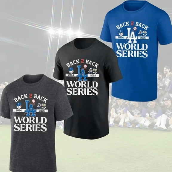 Dodgers Back 2 Back 2024 2025 World Series One Side T Shirt