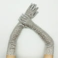 thumbnail image 6 of GRABLOOM Long Sequined Gloves for Women Formal Event Club Gloves Evening Party Gloves, 6 of 8