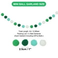 thumbnail image 2 of Uxcell Pom Pom Garland Decor Hanging Garland Ball Banner with Balls for Halloween Thanksgiving Christmas Green/White/Light Green/Dark Green, 2 of 7