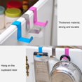 thumbnail image 4 of Yuarrent 2pcs Over Door Hooks Stainless Steel Kitchen Clothes Drawer Metal Clasp Hanger Punch-Free Rack Z-shaped Sturdy Belts Hangers Type3 NO3 Yuarrent JJ65376-04, 4 of 6