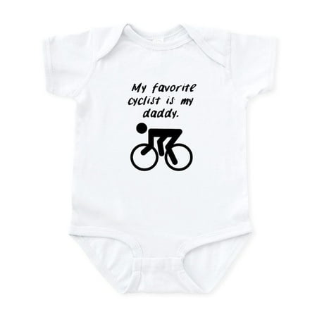

CafePress - My Favorite Cyclist Is My Daddy Body Suit - Baby Light Bodysuit Size Newborn - 24 Months