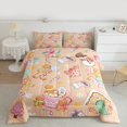 thumbnail image 2 of Feelyou Kawaii Gingerbread Man Queen Comforter Set, Christmas Dessert House Bedding Sets, Teens Kids Boys Girls Reversible Bedding Comforter Set, Super Cozy Room Decor, 3pcs, 2 of 8