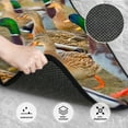 thumbnail image 3 of Yiaed Mallard Ducks Print Carpet Floor Mats for Cars, Auto Accessories Front & Rear Car Floor Mats Car Floor Foot Mat Sets of 4 Pieces, 3 of 7