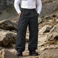 thumbnail image 2 of YABCSAZ Mens Casual Cargo Hiking Pants Lightweight Breathable Quick Dry Elastic Waist Stretch Trousers Outdoor Waterproof Camping Fishing Running Athletic Active Pants Trousers with Pockets, 2 of 9